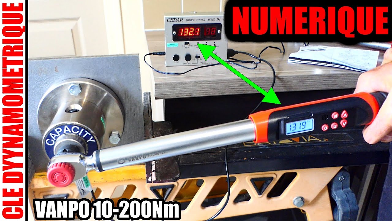 clé dynamométrique numérique VANPO 10-200 Nm plus précise que FACOM ? +  test au contrôleur de couple 