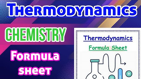 || Formula Sheet || Thermodynamics | Class 11th| Chemistry chapter 6| @Edustudy_point
