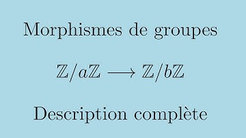 Description des morphismes de groupes de Z/aZ dans Z/bZ