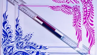 Easy Alpona Drawingpage Corner Decorationproject Khata Design Simpleeasy Alpona Design Part-4