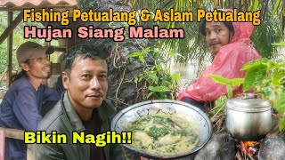 Download Lagu FISHING PETUALANG \u0026 ASLAM PETUALANG BIKIN NAGIH!! HUJAN SIANG MALAM MP3
