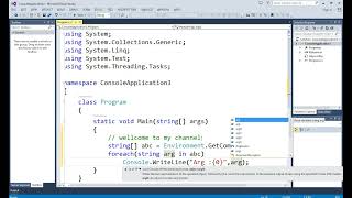 Command-Line Arguments with C#
