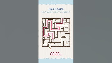 Maze Challenge | Help Bunny Find The Carrot | SimpleDraw #shorts #puzzle #maze #drawlinepuzzle
