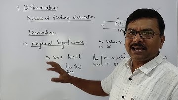 Differentiation | lecture 1|| definition and first principle of derivatives