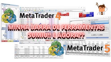 Barra de ferramentas do MetaTrader sumiu. Como resolver! MT5, MT4. Forex - Análise Gráfica.