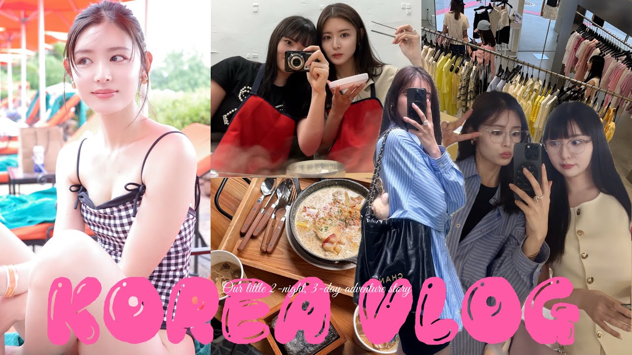 【韓国VLOG🇰🇷】夏の韓国で過ごす2泊3日の旅の様子👙☀️/買い物/ホカンス/グルメ/etc...🏖️
