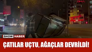 Bursada Lodos Etkili Oldu Uçan Çatı Parçası Otomobilin Üzerine Devrildi