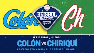 COLÓN vs CHIRIQUÍ | JUEGO 1 | SERIE FINAL | BÉISBOL MAYOR DE PANAMÁ 2024 | #FullBeis