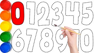 01234567890! Learn to Draw & Paint Numbers 1234 Step by Step for Beginners, SRITHI KIDS TV #KIDS