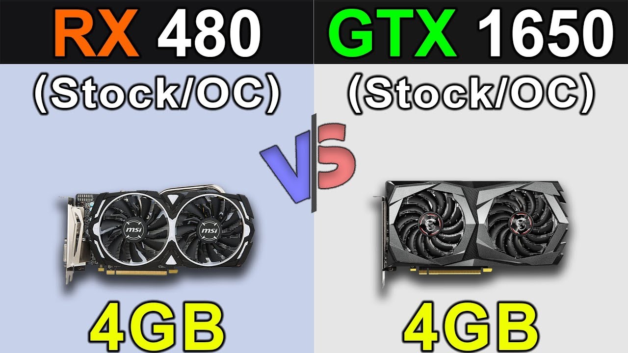 RX 480 Vs. GTX 1650 | and Overclock | New Games Benchmarks - YouTube