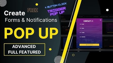 How to Create FREE Pop-Up Form | Trigger Pop Up  on Button Click | Advanced Conditional Pop-Up