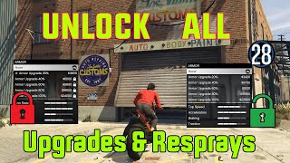 Unlock All Car Upgrades & Resprays as Low Rank GTA 5 Online
