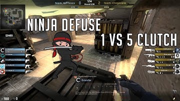 CS:GO Ninja Defuse | 1 VS 5 Clutch | Faceit + Reactions