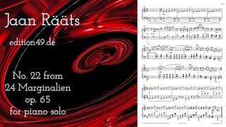 Jaan Rääts 24 Marginalien op 65 piano solo excerpts