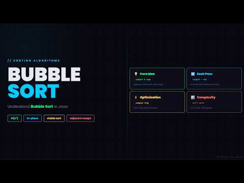 Bubble Sort Explained Visually in Java | Complete Beginner Guide