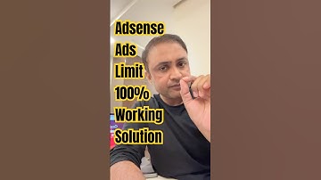 How to remove ads limit from Adsense? 100% Working Solution#adslimit #adsense #ads #limit #blogging