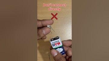 Use of resistor #resistors #9vbattery #led #light