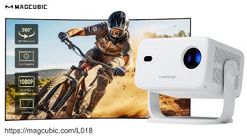 Magcubic Native 1080P 650ANSI 4K Android 11 L018 180° Projector With Auto Keystone Correction Focus
