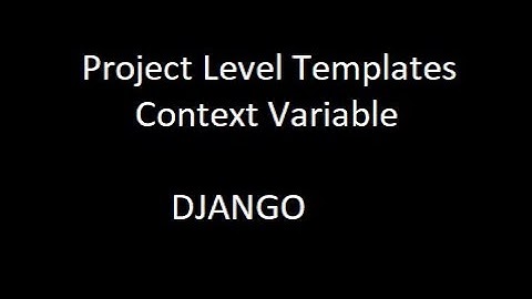 Django Project Level Templates and Context Variable