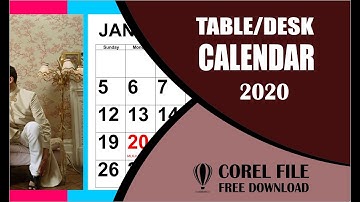Table Calendar Design 2020 in corelDRAW X7