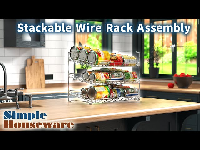 Simple Houseware Stackable Can Rack Organizer Assembly 