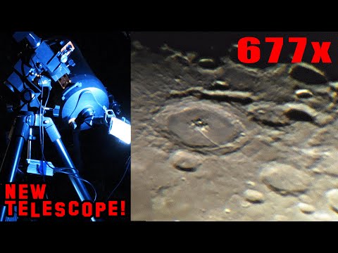 ЛУНА ▶ СУПЕР УВЕЛИЧЕНИЕ 677Х !  Телескоп Celestron c8 диаметром 200 мм