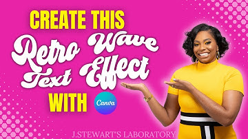 How to make Wavy Retro Font design | Text Effects In Canva