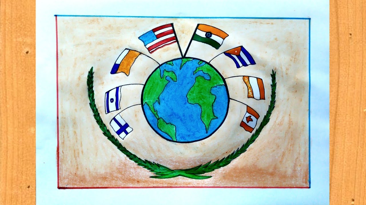 United Nations Day Easy Drawing Un Day Poster United Nations Day