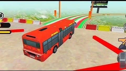Crazy bus mega ramp Impossible Bus Track gameplay || Impossible Bus track game for android gameplay 