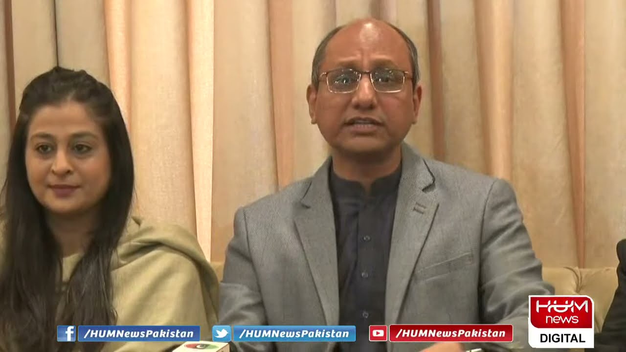 Saeed Ghani talks to media