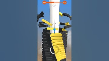 Stack ball highest score max lvl535 gameplay #stackball #viral​ ​#shorts #gaming