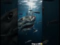 The Great White Shark Emerged From the Darkness #shortfeed #animalsofearth #wildanimals
