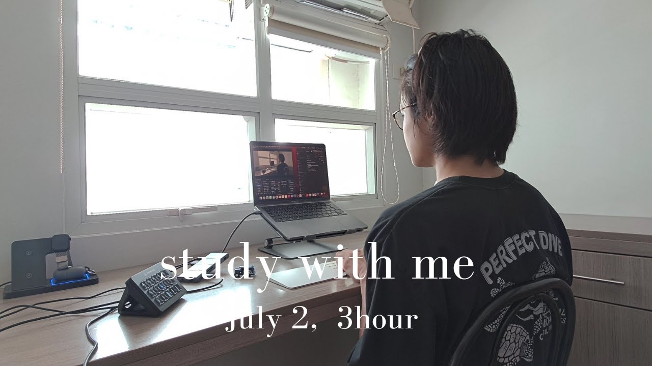 July 2 /  Study with me Live /  3hour / Pomodoro 50/10