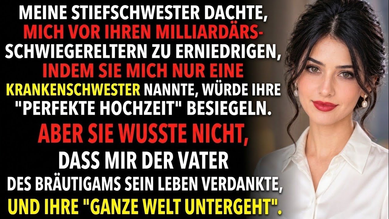 „Nur eine Krankenschwester.“ Vier Worte, und der ganze Ballsaal drehte sich zu mir um, als wäre ich etwas, das man auf den Boden verschüttet hatte. Das Sektglas meiner Stiefschwester zerbarst auf...