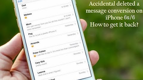 How to Recover Deleted Text Messages from iPhone 6/6s
