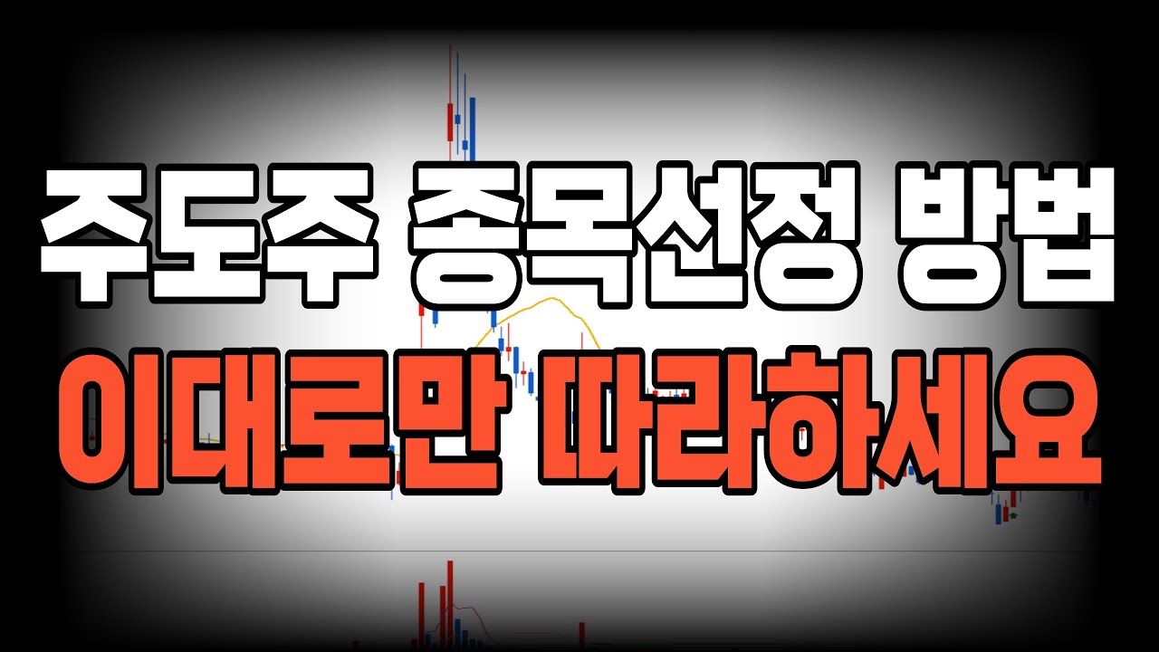 아무도 알려주지 않았던 '주도주 종목 선정 방법' 이렇게하면 성공할 수 밖에없습니다(평생 써먹는 종가매매기법 #2)