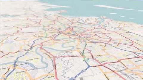 OpenGL, Open Street Map Tour of Brisbane