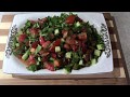 Fesleğenli Çoban Salatası/fesleğen Salatası