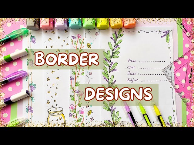 FRONT PAGE and BORDER DESIGN FOR SCHOOL PROJECT 💘 COVER PAGE DESIGN FOR  ASSIGNMENT or JOURNAL 