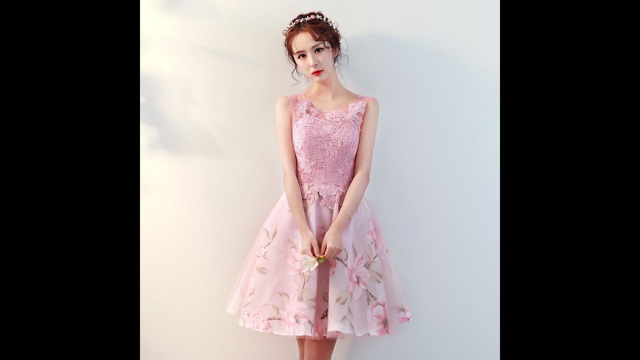 แบบ ชุด ราตรี สวย ๆ Update New รวมแบบ ชุดราตรีสีชมพู ชุดออกงานสีชมพู ชุดไปงานแต่งสีชมพู สวยๆน่ารักเรียบหรู YT016