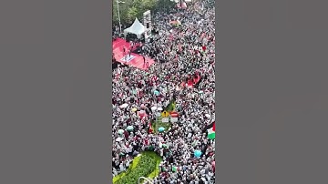 Thousands rally in Jakarta, Indonesia to show solidarity with Palestinians