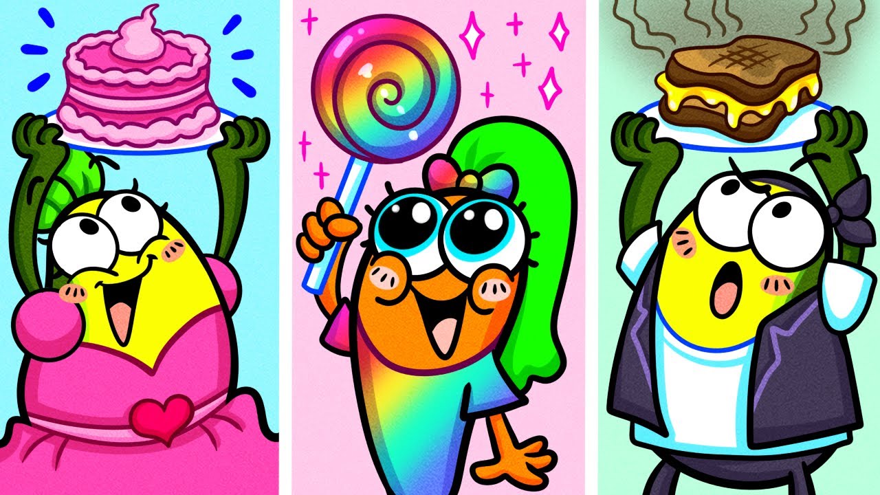 One Colored Food Challenge by Avocado Couple Live