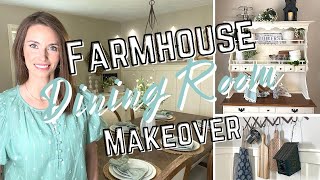 FARMHOUSE DINING ROOM MAKEOVER | DINING ROOM DECOR IDEAS