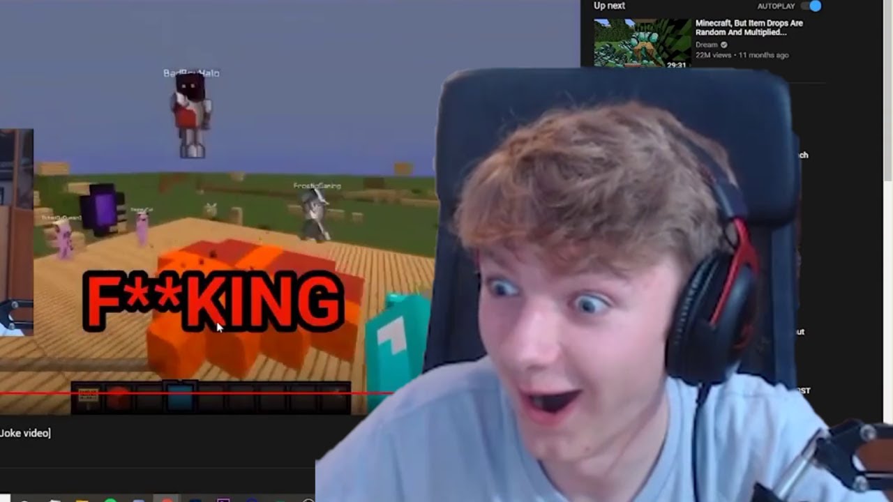 TommyInnit's Reaction To BadBoyHalo Swearing (ft. Philza)