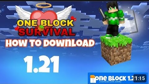 One Block Map For Minecraft Pe 1.21+ Android \\ One Block For Mcpe 1.21+ \\ Mcpe Gamer #minecraft