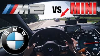 BMW M2 meets ANGRY Flashing MINI on German Autobahn✔