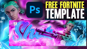 (Speedart + Free Template!) How To Make A FREE Fortnite ESPORTS Header - Photoshop 2021