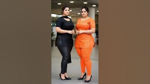 Bold Beauty Duo: Stylish Fashion Queens in Orange & Black 🔥👠 #shorts