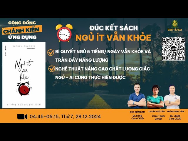 Outline Video NGỦ ÍT VẪN KHỎE (Phần 1) | TALK ĐÚC KẾT SÁCH | CĐ CKUD