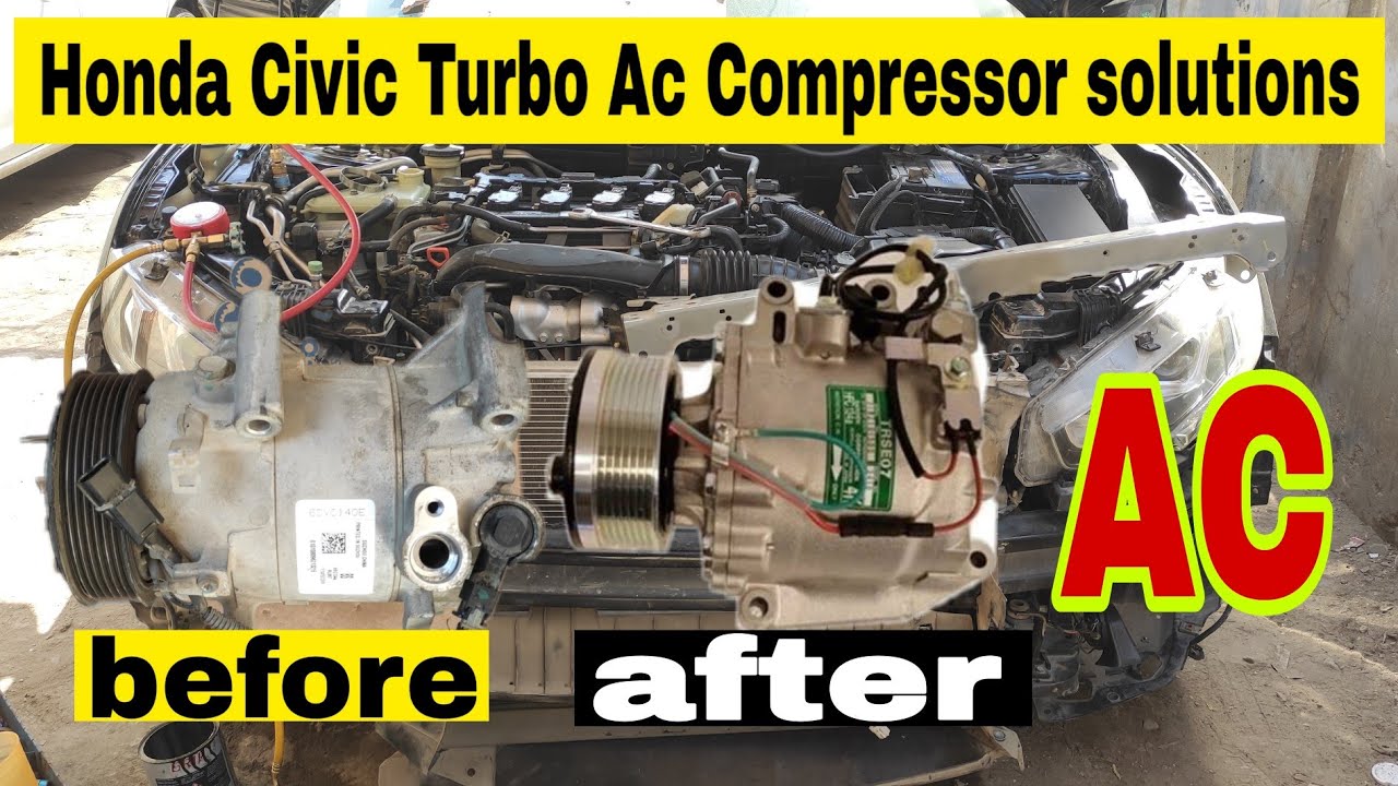 2017 honda civic ac compressor replacement |MS AUTOS| Karachi car AC
